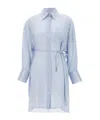 Fabiana Filippi Striped Silk Viscose Chemisier Dress In White