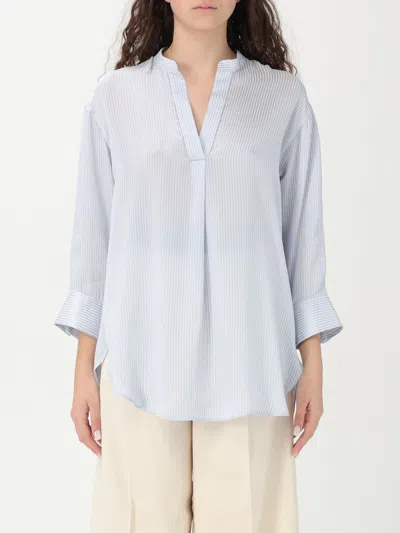 FABIANA FILIPPI SHIRT FABIANA FILIPPI WOMAN COLOR GNAWED BLUE,423841011