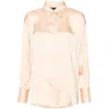Fabiana Filippi Satin Elongated Shirt In Multicolor