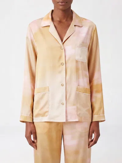 Fabiana Filippi Women Beige Relaxed Abstract Shirt, S Luxury Shirts For Women Darveys In Multi