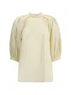 Fabiana Filippi Balloon Sleeved High-neck Blouse In Yellow