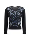 Fabiana Filippi Sequin-embellished V-neck Sweater In Black