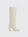 Fabiana Filippi Nappa Leather Heeled High Boots In Yellow