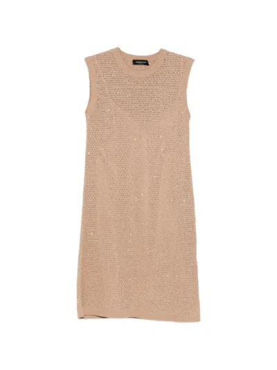 Fabiana Filippi Short Dress In Brown
