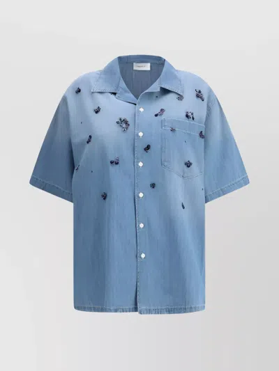 Fabiana Filippi Short Sleeve Denim Shirt