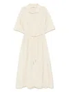 Fabiana Filippi Flared Midi Dress In Beige