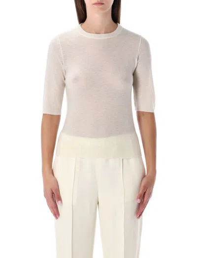 FABIANA FILIPPI SHORT SLEEVE KNIT SWEATER