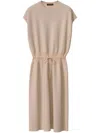 Fabiana Filippi Short-sleeve Midi Dress In Neutrals