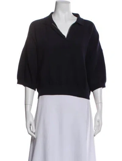 Pre-owned Fabiana Filippi Short Sleeve Polo In Gray