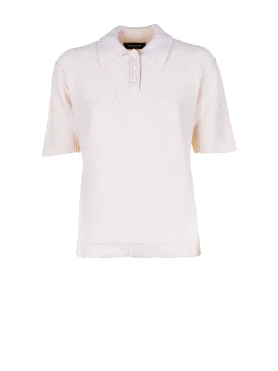 Fabiana Filippi Short Sleeve Polo In White