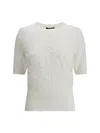 Fabiana Filippi Short Sleeve Sweater, In Gray