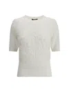 Fabiana Filippi Short Sleeve Sweater, In Gray