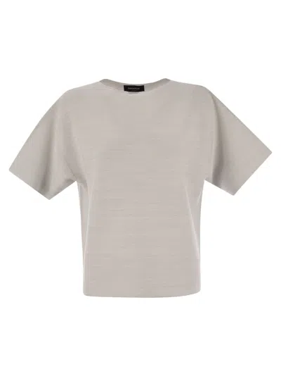 Fabiana Filippi Short Sleeve Sweater In Gray