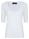 Fabiana Filippi Short Sleeve Sweater In White