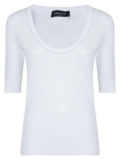 Fabiana Filippi Short Sleeve Sweater In White