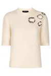 Fabiana Filippi Short Sleeve Sweater In Brown