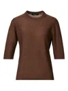 Fabiana Filippi Wool Sweater With Sequins In Brown