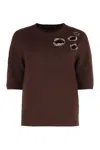 Fabiana Filippi Stone-embellished Cut-out Sweater In Black