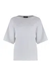 Fabiana Filippi Wide Sleeves Boat Neckline Sweater In Gray