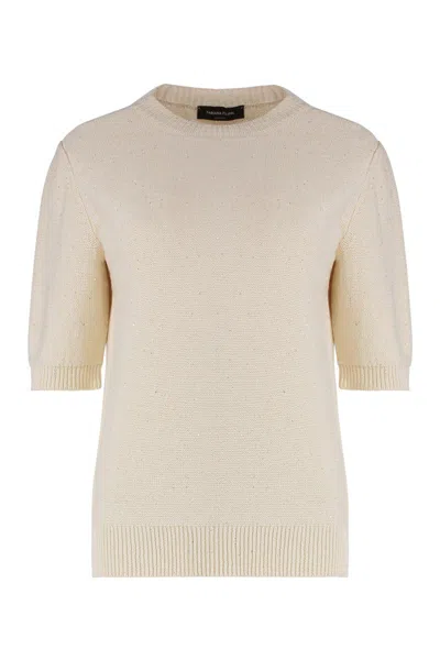 Fabiana Filippi Short Sleeve Sweater In Green