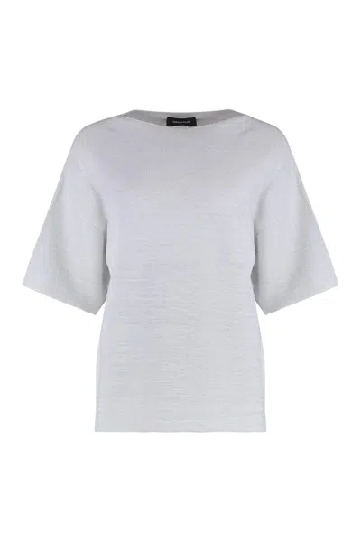 Fabiana Filippi Short Sleeve Sweater In Grey