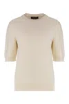Fabiana Filippi Short Sleeve Sweater In Panna