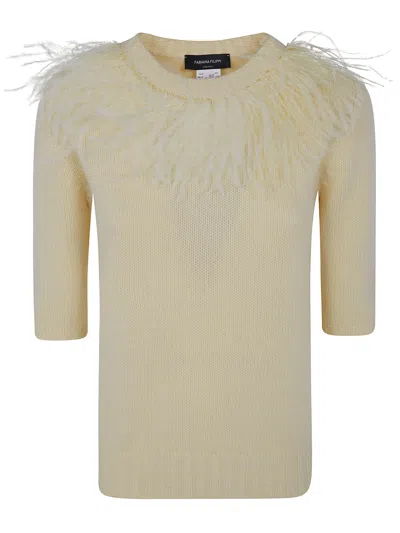 Fabiana Filippi Short Sleeve Sweater In Yellow