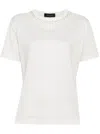 Fabiana Filippi Short Sleeve T-shirt With Delicate Embellishments In White