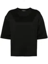 Fabiana Filippi Beaded-trim Cotton T-shirt In Black  