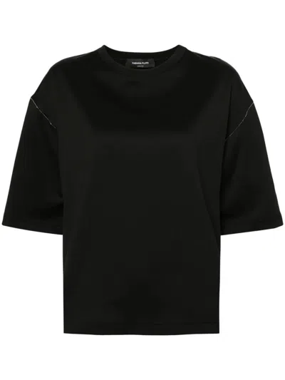 Fabiana Filippi Short Sleeve Tee In Black  