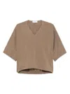 Fabiana Filippi Short Sleeve Tunic In Brown