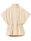 Fabiana Filippi Short-sleeved Cape In Neutrals
