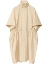 Fabiana Filippi Technical Taffeta Cape In Neutrals