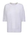 Fabiana Filippi Short-sleeved Crewneck Jumper In White