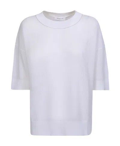 Fabiana Filippi Short-sleeved Crewneck Jumper In White