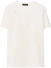 Fabiana Filippi Short-sleeved Jersey Top With Subtle Embellishments In Neutral