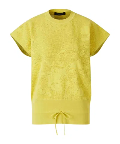Fabiana Filippi Short-sleeved Knitted T-shirt In Yellow