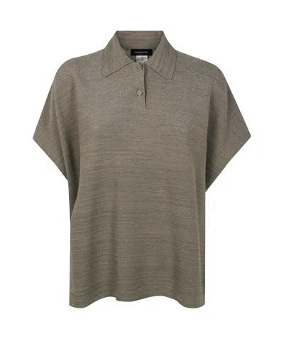 Fabiana Filippi Short-sleeved Polo Shirt In Gray