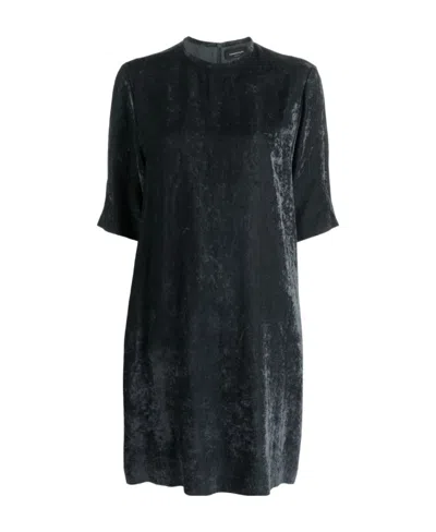 Fabiana Filippi Short-sleeved Round Neck Dress In Multi