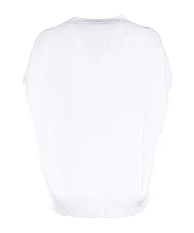 Fabiana Filippi Short-sleeved Sweater In White