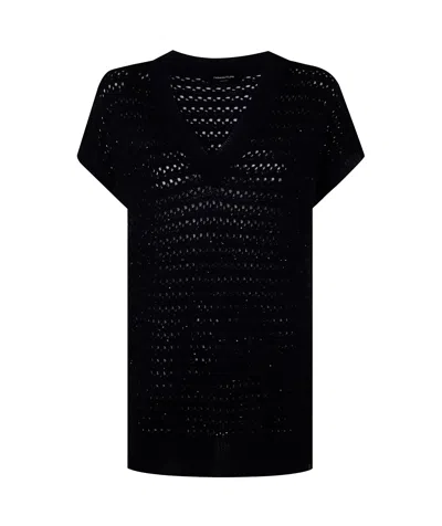 Fabiana Filippi Short-sleeved Sweater In Black
