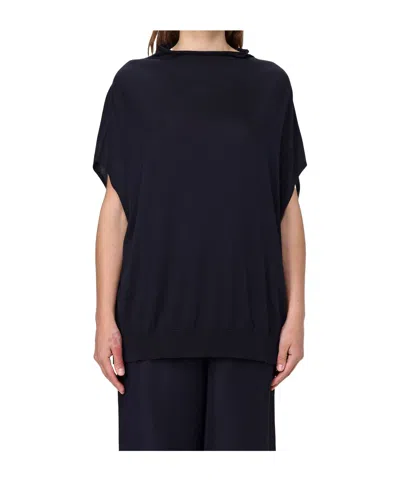 Fabiana Filippi Short-sleeved Sweater In Black