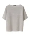 Fabiana Filippi Cotton And Lurex Sweater In Gray