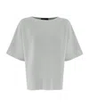 Fabiana Filippi Wide Sleeves Boat Neckline Sweater In Gray
