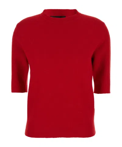 Fabiana Filippi Short-sleeved Sweater In Red