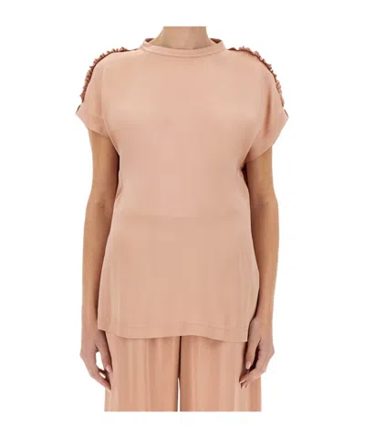 Fabiana Filippi Short-sleeved T-shirt In Nude