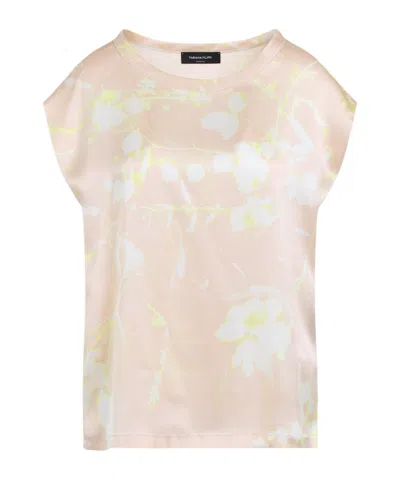 FABIANA FILIPPI FABIANA FILIPPI GRAPHIC PRINTED SLEEVELESS SATIN TOP