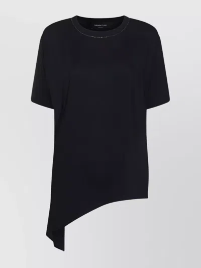 FABIANA FILIPPI SHORT SLEEVES AND ASYMMETRIC HEM