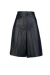 Fabiana Filippi High Waist Pleated Wide Leg Shorts In Black