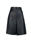 Fabiana Filippi High Waist Pleated Wide Leg Shorts In Black